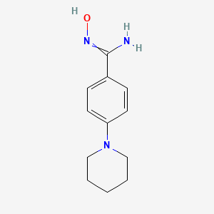 molecular formula C12H17N3O B11817297 N'-hydroxy-4-piperidin-1-ylbenzenecarboximidamide 