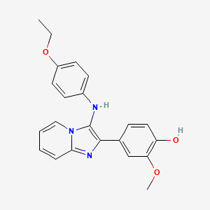 4-[3-(4-Ethoxyanilino)imidazo[1,2-a]pyridin-2-yl]-2-methoxyphenol