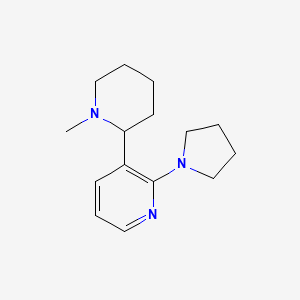 molecular formula C15H23N3 B11817333 3-(1-Methylpiperidin-2-yl)-2-(pyrrolidin-1-yl)pyridine 