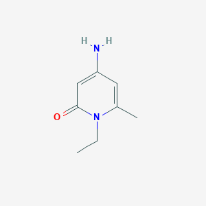 molecular formula C8H12N2O B11817370 4-Amino-1-ethyl-6-methylpyridin-2(1H)-one 