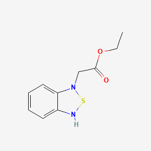 molecular formula C10H12N2O2S B11817381 ethyl 2-(1H-2,1,3-benzothiadiazol-3-yl)acetate 