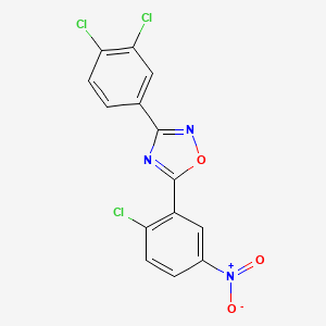 5-(2-Chloro-5-nitrophenyl)-3-(3,4-dichlorophenyl)-1,2,4-oxadiazole