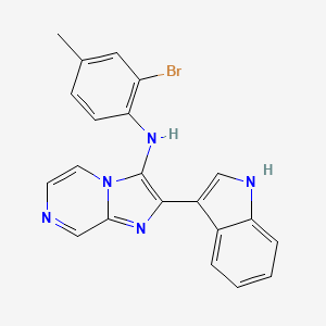 molecular formula C21H16BrN5 B1181741 N-(2-bromo-4-methylphenyl)-2-(1H-indol-3-yl)imidazo[1,2-a]pyrazin-3-amine 