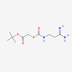 molecular formula C10H19N3O4 B11817412 Tert-butyl 2-[(3-amino-3-iminopropyl)carbamoyloxy]acetate 