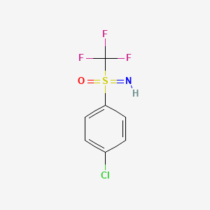 molecular formula C7H5ClF3NOS B11817413 Sulfoximine, S-(4-chlorophenyl)-S-(trifluoromethyl)- 