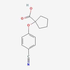 molecular formula C13H13NO3 B11817448 1-(4-Cyanophenoxy)cyclopentane-1-carboxylic acid 