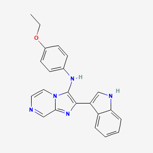 molecular formula C22H19N5O B1181748 N-(4-ethoxyphenyl)-2-(1H-indol-3-yl)imidazo[1,2-a]pyrazin-3-amine 