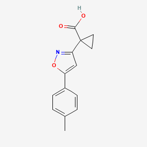 1-(5-(p-Tolyl)isoxazol-3-yl)cyclopropanecarboxylic acid