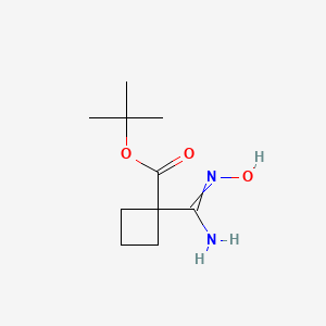 molecular formula C10H18N2O3 B11817524 tert-butyl 1-(N'-hydroxycarbamimidoyl)cyclobutane-1-carboxylate 