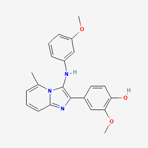 2-Methoxy-4-[3-(3-methoxyanilino)-5-methylimidazo[1,2-a]pyridin-2-yl]phenol