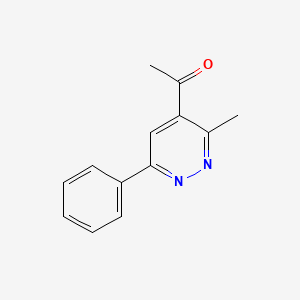 molecular formula C13H12N2O B11817548 1-(3-Methyl-6-phenylpyridazin-4-YL)ethanone 