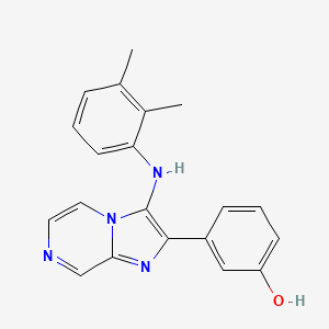 3-[3-(2,3-Dimethylanilino)imidazo[1,2-a]pyrazin-2-yl]phenol