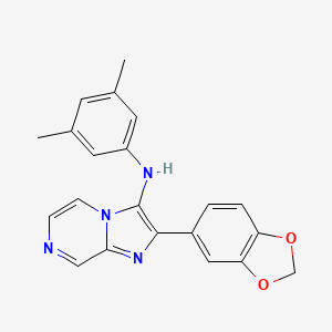 molecular formula C21H18N4O2 B1181756 2-(1,3-benzodioxol-5-yl)-N-(3,5-dimethylphenyl)imidazo[1,2-a]pyrazin-3-amine 
