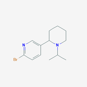 molecular formula C13H19BrN2 B11817562 2-Bromo-5-(1-isopropylpiperidin-2-yl)pyridine 