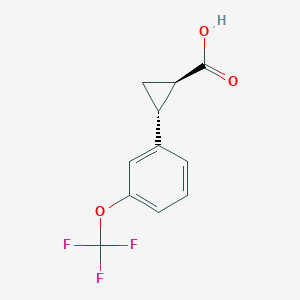 Rel-(1R,2R)-2-(3-(trifluoromethoxy)phenyl)cyclopropane-1-carboxylic acid