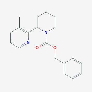 molecular formula C19H22N2O2 B11817611 Benzyl 2-(3-methylpyridin-2-yl)piperidine-1-carboxylate 