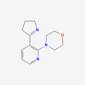 molecular formula C13H17N3O B11817624 4-(3-(3,4-Dihydro-2H-pyrrol-5-yl)pyridin-2-yl)morpholine 