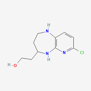 molecular formula C10H14ClN3O B11817643 2-(7-Chloro-2,3,4,5-tetrahydro-1H-pyrido[2,3-b][1,4]diazepin-4-yl)ethanol 