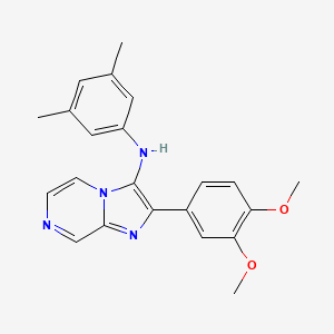 molecular formula C22H22N4O2 B1181766 2-(3,4-dimethoxyphenyl)-N-(3,5-dimethylphenyl)imidazo[1,2-a]pyrazin-3-amine 