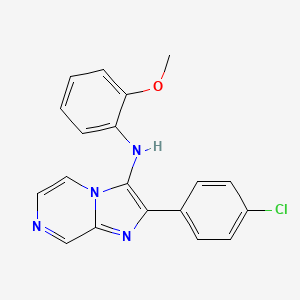 molecular formula C19H15ClN4O B1181767 2-(4-chlorophenyl)-N-(2-methoxyphenyl)imidazo[1,2-a]pyrazin-3-amine 