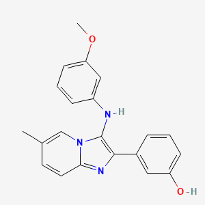 molecular formula C21H19N3O2 B1181769 3-[3-(3-Methoxyanilino)-6-methylimidazo[1,2-a]pyridin-2-yl]phenol 