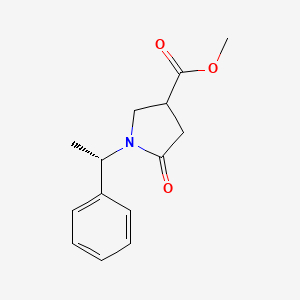 molecular formula C14H17NO3 B11817704 methyl 5-oxo-1-[(1S)-1-phenylethyl]pyrrolidine-3-carboxylate 