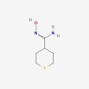 molecular formula C6H12N2OS B11817742 N'-hydroxythiane-4-carboximidamide 