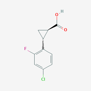 trans-2-(4-Chloro-2-fluorophenyl)cyclopropane-1-carboxylic acid