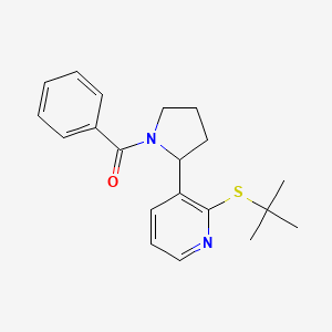 (2-(2-(tert-Butylthio)pyridin-3-yl)pyrrolidin-1-yl)(phenyl)methanone