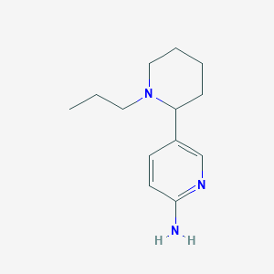 molecular formula C13H21N3 B11817786 5-(1-Propylpiperidin-2-yl)pyridin-2-amine 