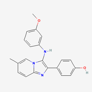 4-[3-(3-Methoxyanilino)-6-methylimidazo[1,2-a]pyridin-2-yl]phenol