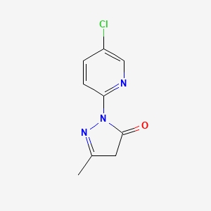 molecular formula C9H8ClN3O B11817798 1-(5-chloropyridin-2-yl)-3-methyl-4,5-dihydro-1H-pyrazol-5-one 