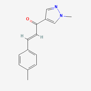 molecular formula C14H14N2O B11817812 1-(1-Methyl-1H-pyrazol-4-yl)-3-(p-tolyl)prop-2-en-1-one 