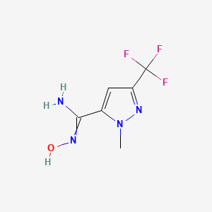 N'-hydroxy-2-methyl-5-(trifluoromethyl)pyrazole-3-carboximidamide