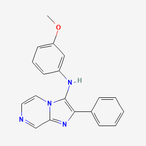 molecular formula C19H16N4O B1181786 N-(3-methoxyphenyl)-2-phenylimidazo[1,2-a]pyrazin-3-amine 
