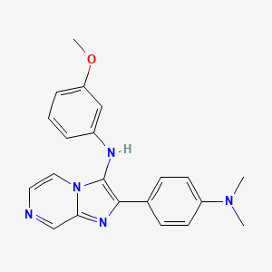 molecular formula C21H21N5O B1181788 2-[4-(dimethylamino)phenyl]-N-(3-methoxyphenyl)imidazo[1,2-a]pyrazin-3-amine 