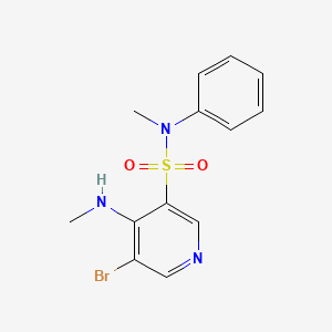 molecular formula C13H14BrN3O2S B11817886 5-Bromo-N-methyl-4-(methylamino)-N-phenylpyridine-3-sulfonamide 