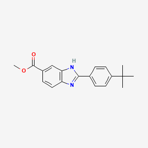 molecular formula C19H20N2O2 B11817901 Methyl 2-(4-(tert-butyl)phenyl)-1H-benzo[d]imidazole-6-carboxylate 