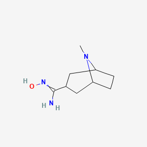 molecular formula C9H17N3O B11817903 N'-hydroxy-8-methyl-8-azabicyclo[3.2.1]octane-3-carboximidamide 