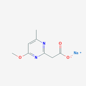 molecular formula C8H9N2NaO3 B11817908 Sodium 2-(4-methoxy-6-methylpyrimidin-2-yl)acetate 