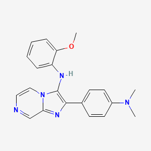 molecular formula C21H21N5O B1181791 2-[4-(dimethylamino)phenyl]-N-(2-methoxyphenyl)imidazo[1,2-a]pyrazin-3-amine 
