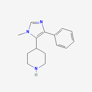 molecular formula C15H19N3 B11817948 4-(1-Methyl-4-phenyl-1H-imidazol-5-YL)piperidine 