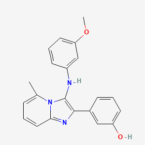 3-[3-(3-Methoxyanilino)-5-methylimidazo[1,2-a]pyridin-2-yl]phenol