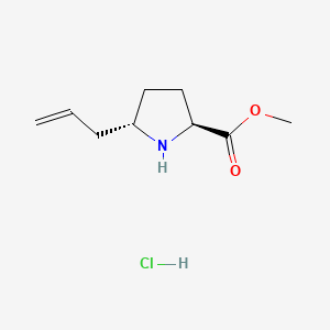 molecular formula C9H16ClNO2 B11817972 methyl (2S,5S)-5-prop-2-enylpyrrolidine-2-carboxylate;hydrochloride 