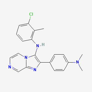 molecular formula C21H20ClN5 B1181798 N-(3-chloro-2-methylphenyl)-2-[4-(dimethylamino)phenyl]imidazo[1,2-a]pyrazin-3-amine 