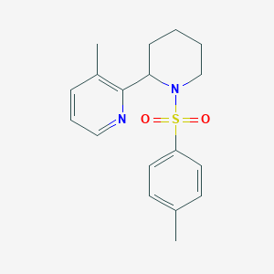 molecular formula C18H22N2O2S B11818000 3-Methyl-2-(1-tosylpiperidin-2-yl)pyridine 