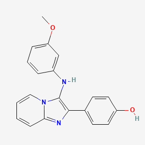 4-[3-(3-Methoxyanilino)imidazo[1,2-a]pyridin-2-yl]phenol