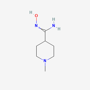 molecular formula C7H15N3O B11818032 N-Hydroxy-1-methyl-4-piperidinecarboximidamide 