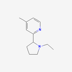 molecular formula C12H18N2 B11818100 2-(1-Ethylpyrrolidin-2-yl)-4-methylpyridine 