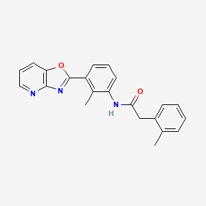 molecular formula C22H19N3O2 B1181812 N-(2-methyl-3-[1,3]oxazolo[4,5-b]pyridin-2-ylphenyl)-2-(2-methylphenyl)acetamide 